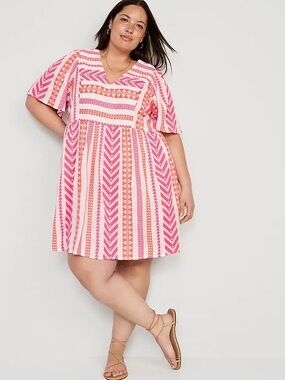 NWT Old Navy Light Pink/Coral Mini Dress Size 3X